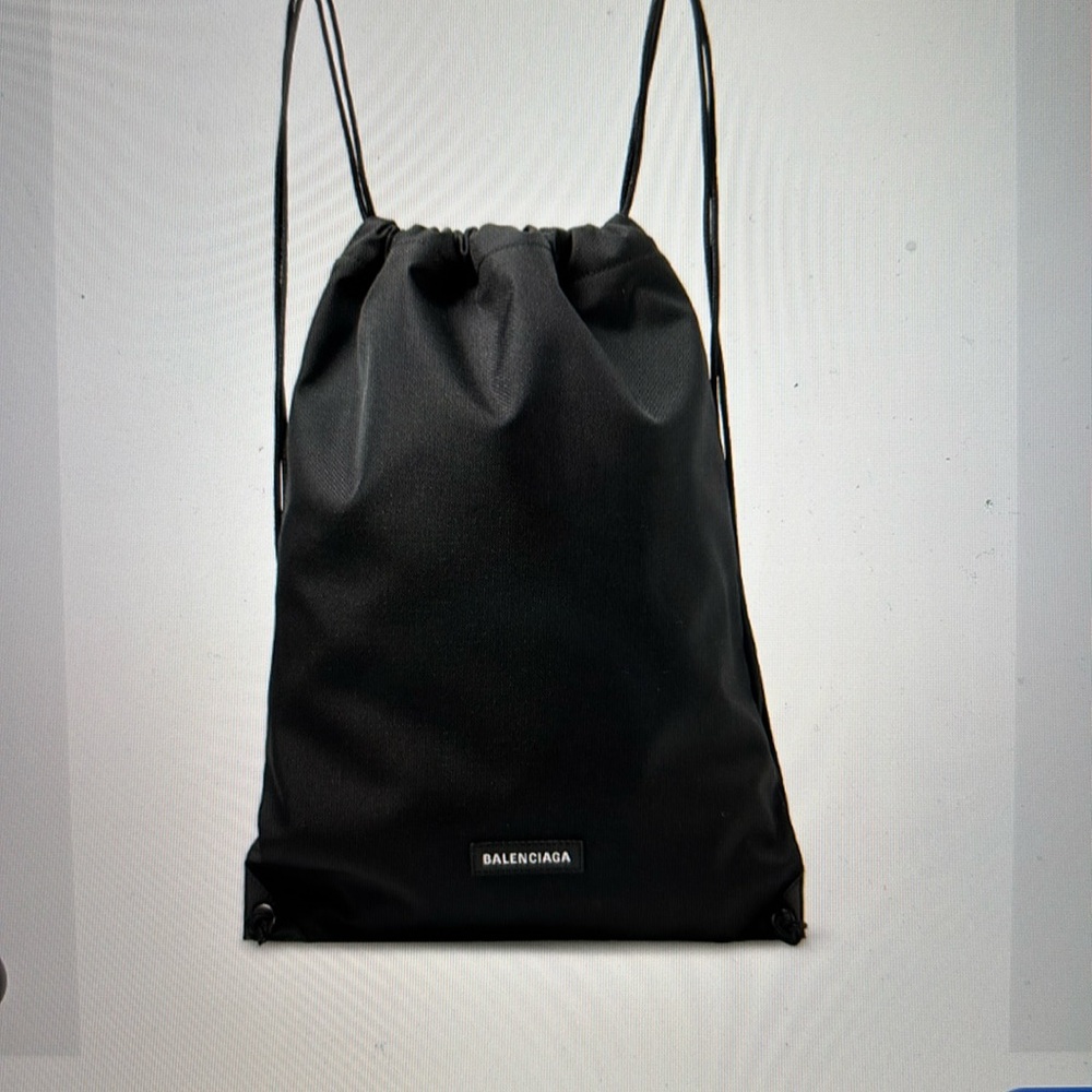 Balenciaga Black Drawstring (backpack) Nylon Bag